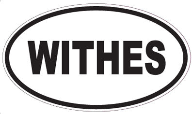 WITHES - Oval Sticker
