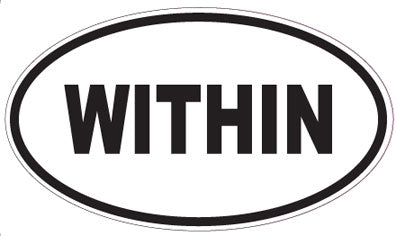 WITHIN - Oval Sticker