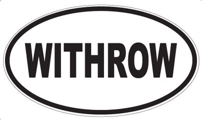 WITHROW - Oval Sticker