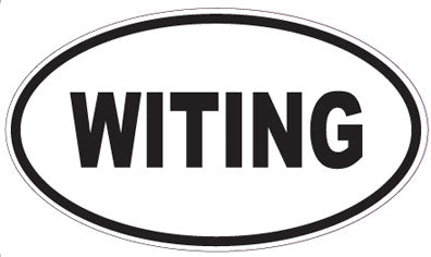 WITING - Oval Sticker