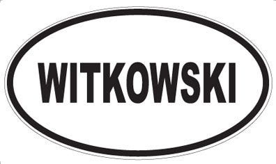 WITKOWSKI - Oval Sticker