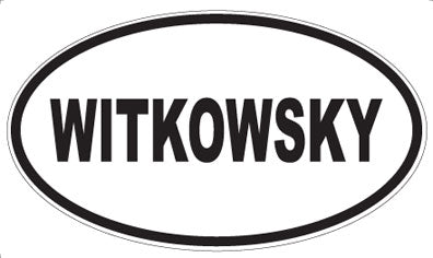 WITKOWSKY - Oval Sticker