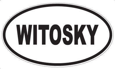 WITOSKY - Oval Sticker