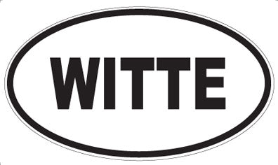 WITTE - Oval Sticker