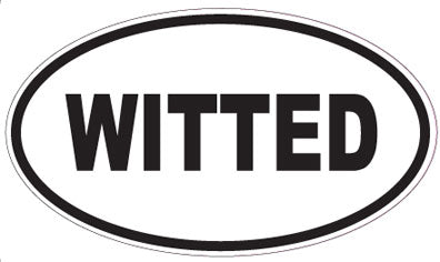 WITTED - Oval Sticker
