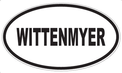 WITTENMYER - Oval Sticker