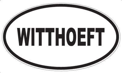 WITTHOEFT - Oval Sticker