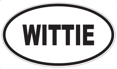 WITTIE - Oval Sticker