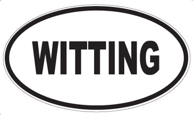 WITTING - Oval Sticker