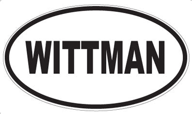 WITTMAN - Oval Sticker