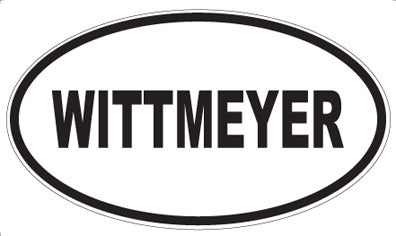WITTMEYER - Oval Sticker