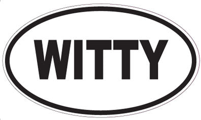 WITTY - Oval Sticker