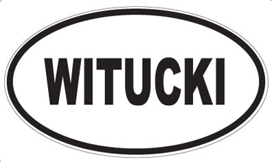 WITUCKI - Oval Sticker