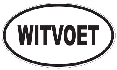 WITVOET - Oval Sticker