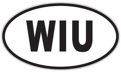 WIU - 3 Letter Initials Oval Magnet