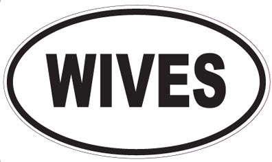 WIVES - Oval Sticker