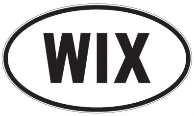WIX - 3 Letter Initials Oval Magnet