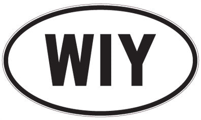 WIY - 3 Letter Initials Oval Sticker