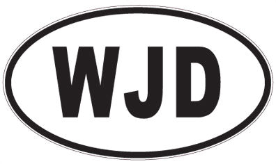 WJD - 3 Letter Initials Oval Magnet