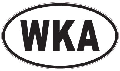 WKA - 3 Letter Initials Oval Sticker
