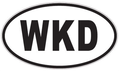 WKD - 3 Letter Initials Oval Magnet