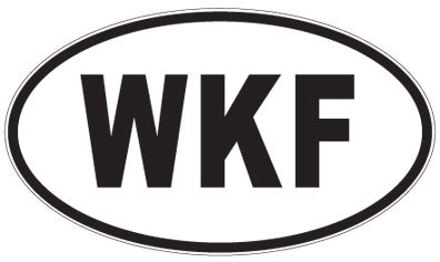 WKF - 3 Letter Initials Oval Magnet