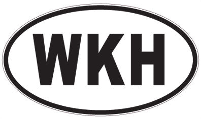 WKH - 3 Letter Initials Oval Magnet