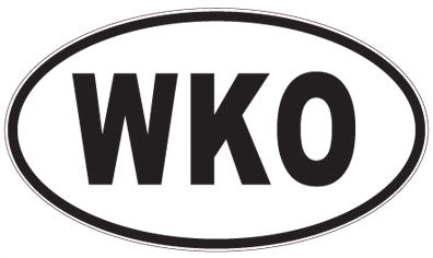 WKO - 3 Letter Initials Oval Magnet