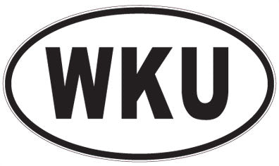 WKU - 3 Letter Initials Oval Magnet
