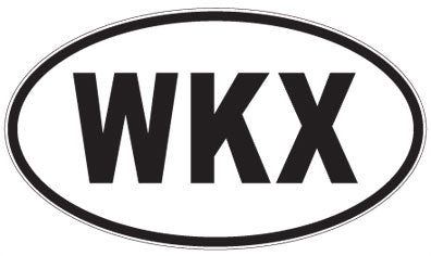 WKX - 3 Letter Initials Oval Magnet