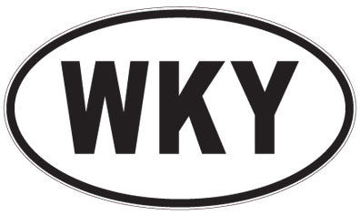 WKY - 3 Letter Initials Oval Magnet