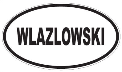WLAZLOWSKI - Oval Sticker