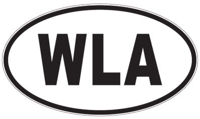 WLA - 3 Letter Initials Oval Magnet