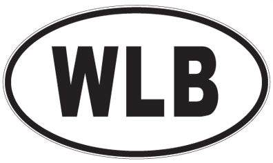 WLB - 3 Letter Initials Oval Sticker