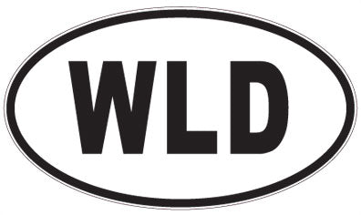 WLD - 3 Letter Initials Oval Sticker