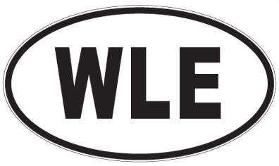 WLE - 3 Letter Initials Oval Magnet