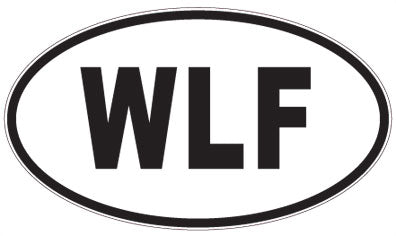 WLF - 3 Letter Initials Oval Sticker