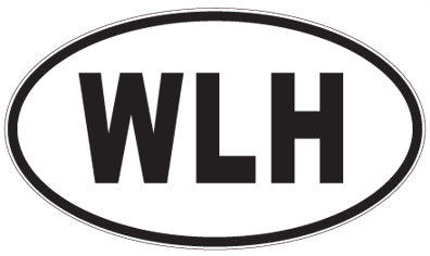 WLH - 3 Letter Initials Oval Sticker