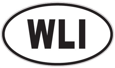 WLI - 3 Letter Initials Oval Sticker