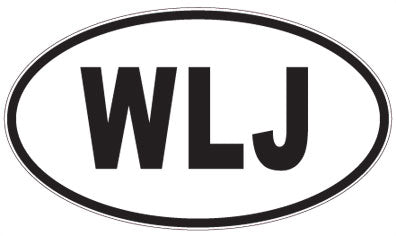WLJ - 3 Letter Initials Oval Magnet