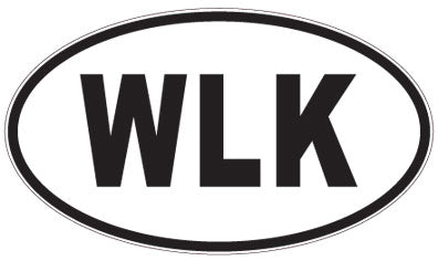 WLK - 3 Letter Initials Oval Magnet