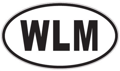 WLM - 3 Letter Initials Oval Sticker