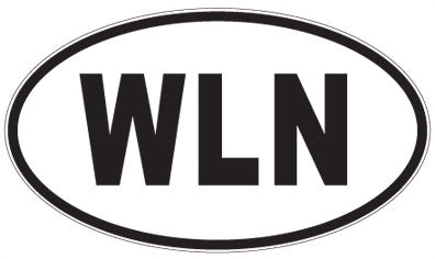 WLN - 3 Letter Initials Oval Magnet