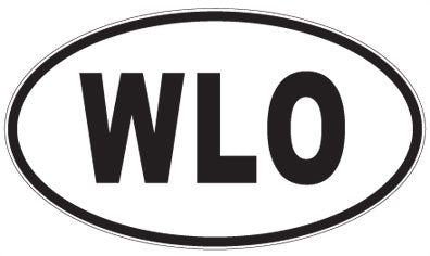 WLO - 3 Letter Initials Oval Sticker