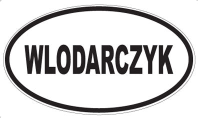 WLODARCZYK - Oval Sticker