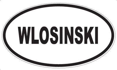 WLOSINSKI - Oval Sticker