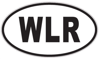 WLR - 3 Letter Initials Oval Sticker