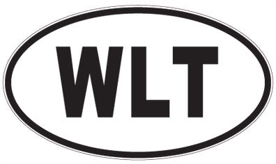 WLT - 3 Letter Initials Oval Sticker