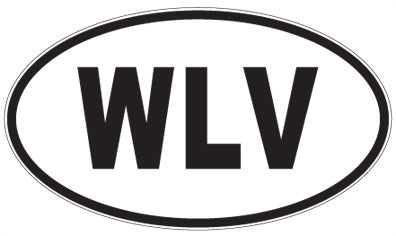 WLV - 3 Letter Initials Oval Magnet