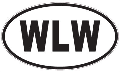 WLW - 3 Letter Initials Oval Magnet